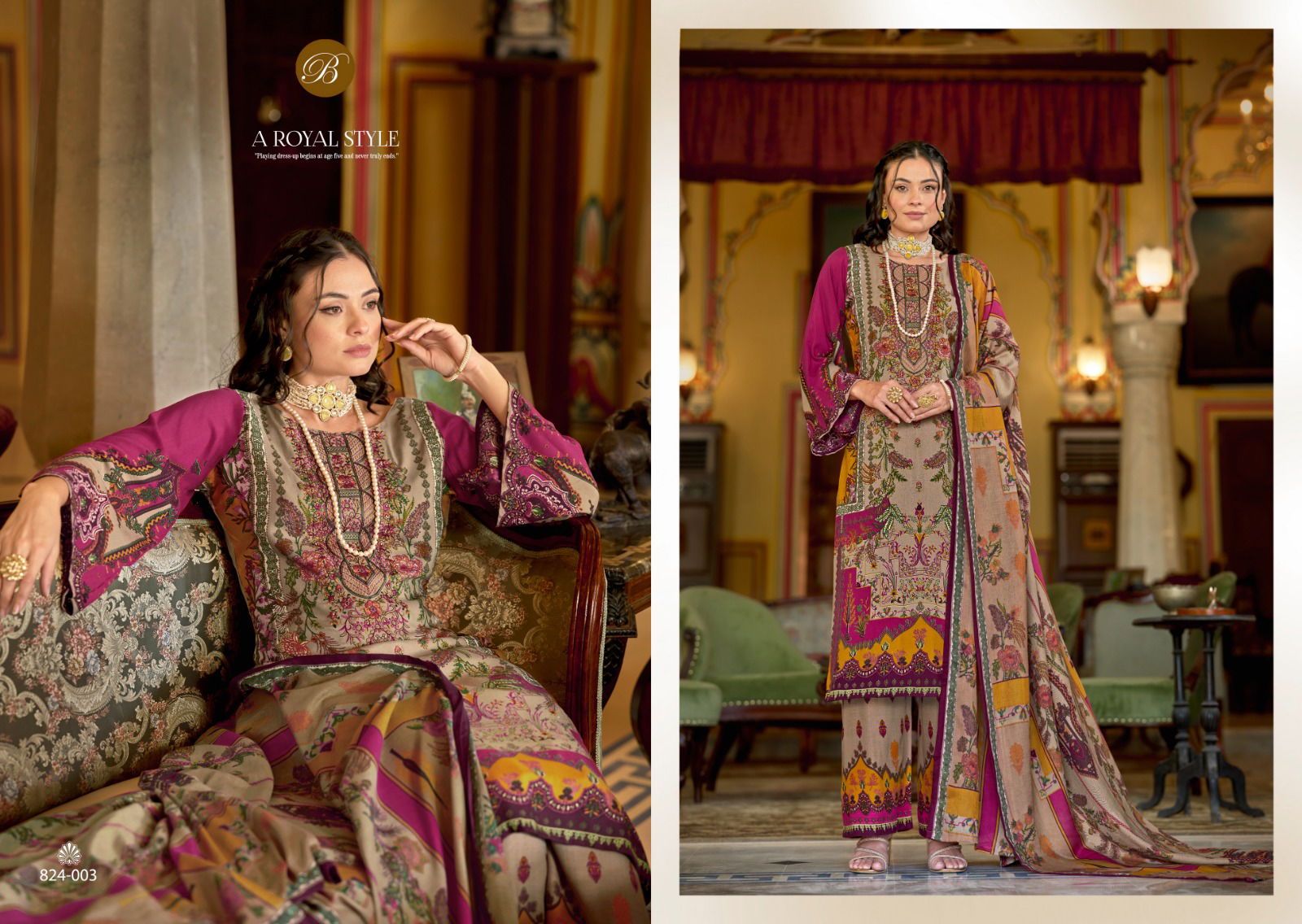 Dilshad Vol 4 Belliza Viscose Rayon Digital Printed Dress Material Wholesale Online